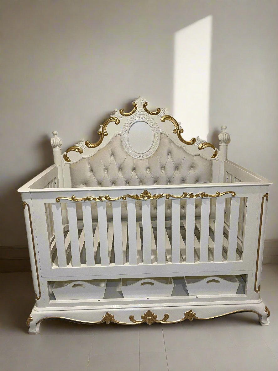 Cream Gold Cot Butterflies Baby