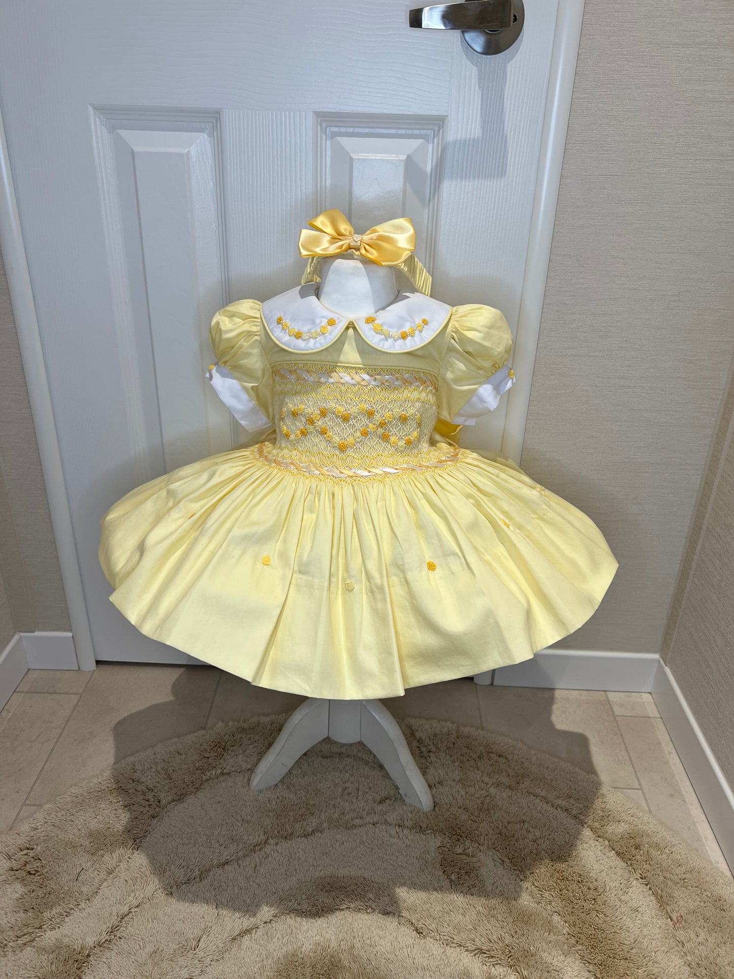 Lemon Love Heart Smocked Dress