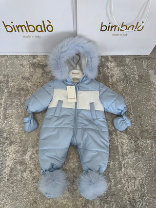 Bimbalo Snow Suit Boys Blue & White