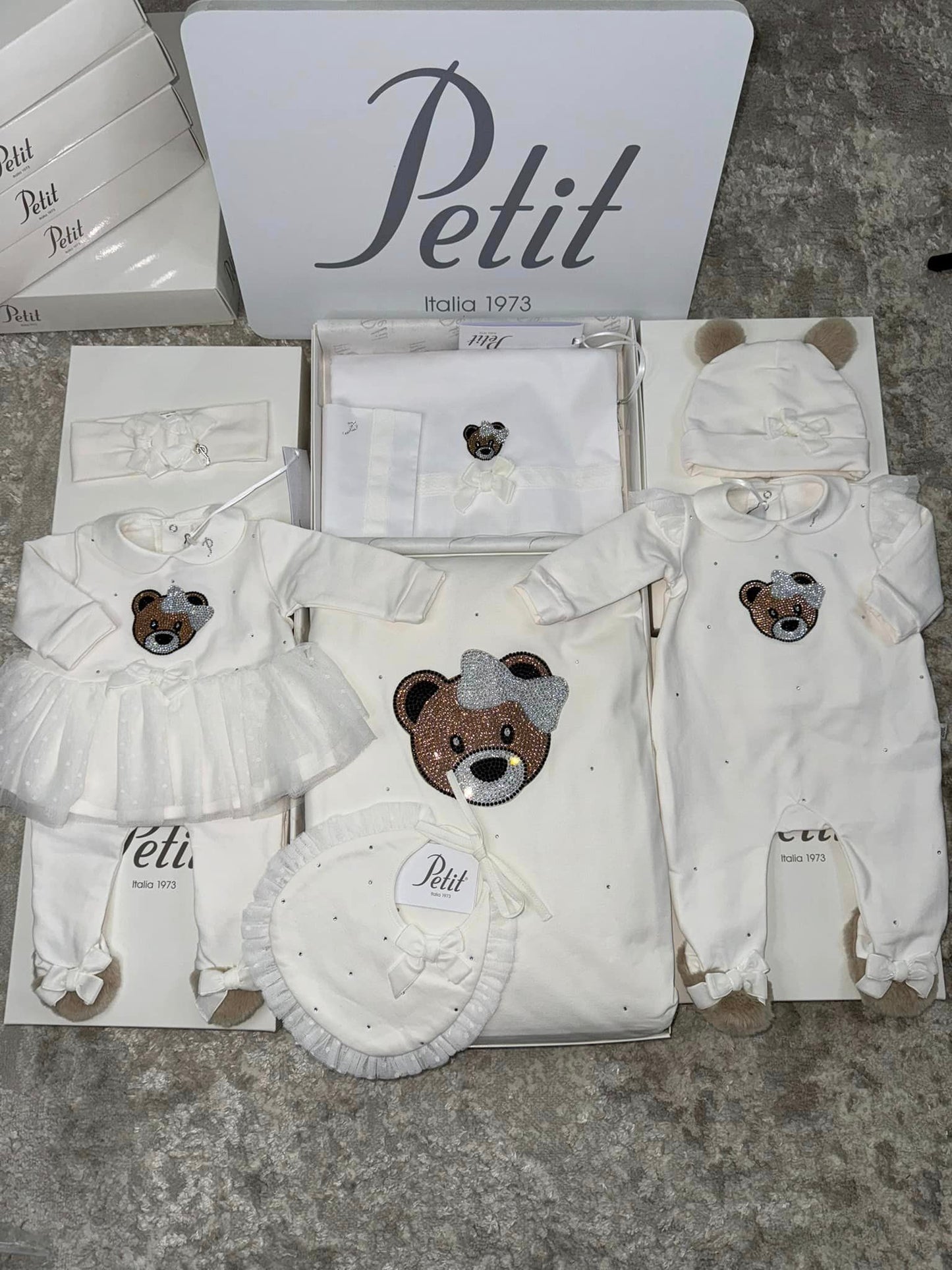 Petit Italia Ivory Teddy Bear TWO PIECE